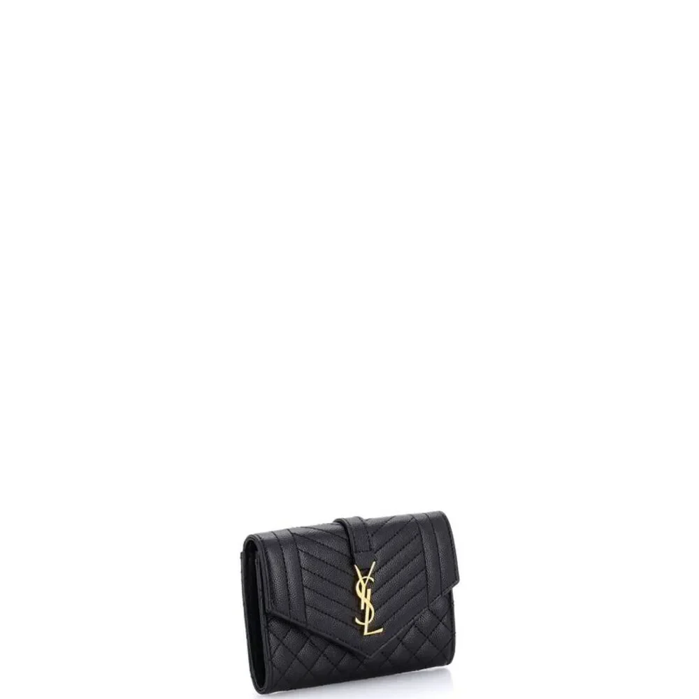 Classic Monogram Flap Wallet Mixed Matelasse Leather Small - Picture 2 of 6
